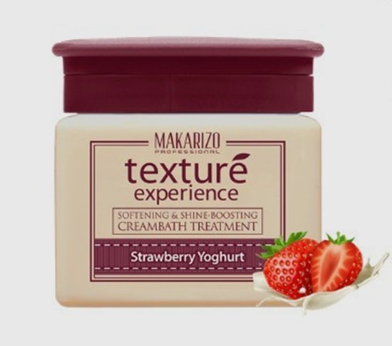 makarizo professional texture experience cream strawberry yoghurt pot