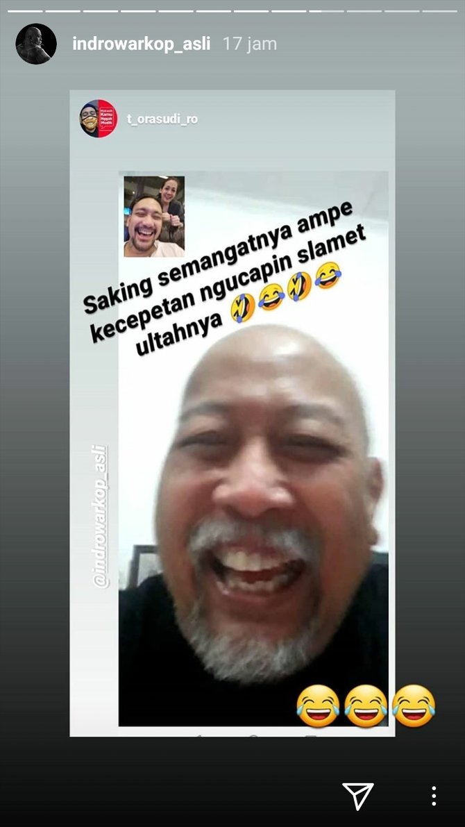 Ultah ke-62, Ini Potret Indro 'Warkop' yang Tetap Bugar di Usia Kepala