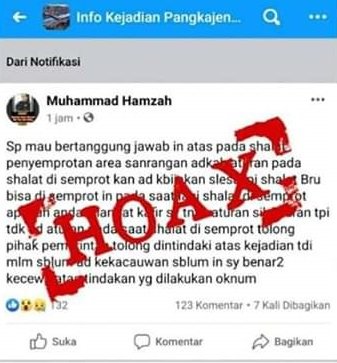 hoaks gugus tugas covid 19 semprot jemaah salat tarawih di masjid