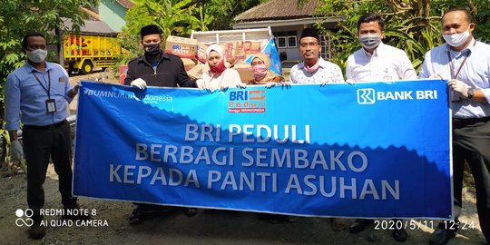 Peduli Covid-19, Bank BRI Salurkan Sembako Bagi 250 Panti Asuhan di Indonesia