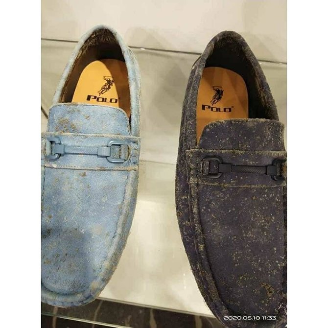 viral foto sepatu dan tas bermerek berjamur