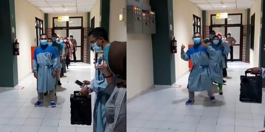 Dinyatakan Sembuh dari Corona, Para Pasien Ini Joget Tik Tok Sebelum Pulang