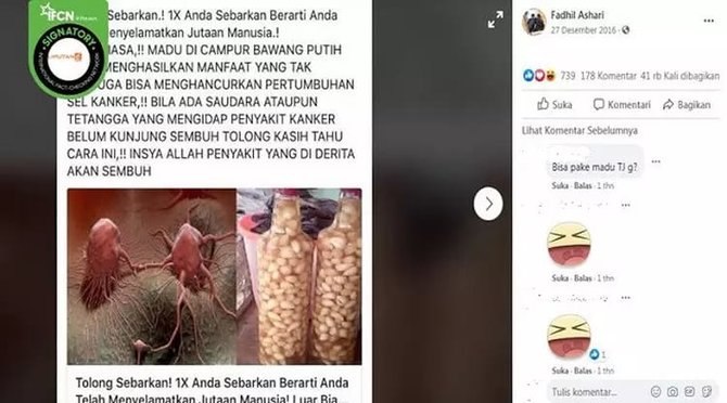 tidak benar madu dicampur bawang putih ampuh sembuhkan kanker