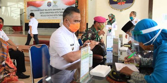 Wali Kota Tarakan Hadiri Penyerahan Zakat Melalui Baznas