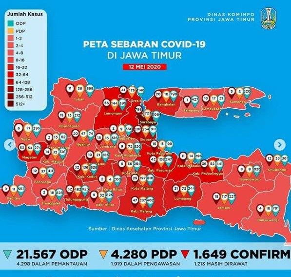 update covid 19 jatim per 12 mei 2020