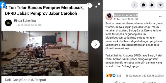 4 ton telur bansos membusuk di gudang bulog garut ini faktanya