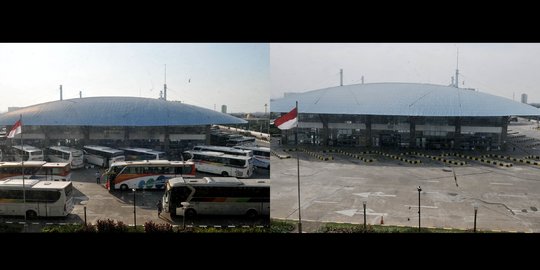 Kontras Terminal Pulo Gebang Sebelum dan Saat Dilanda Covid-19