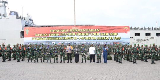 450 Anggota Yonif 125 Dikirim ke Perbatasan RI-Papua Nugini