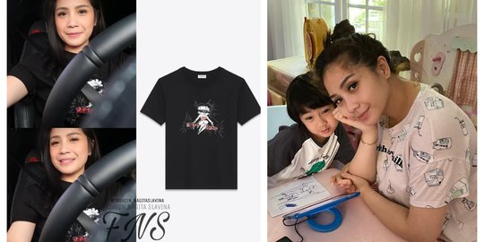 10 Kaus Oblong Nagita Slavina, Ada yang Capai Rp21 Juta