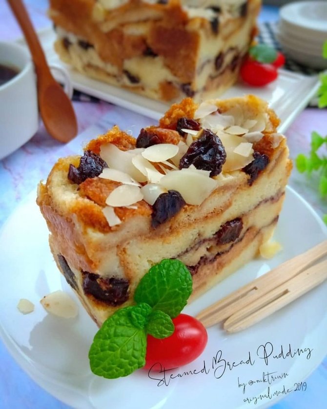 puding roti tawar kukus