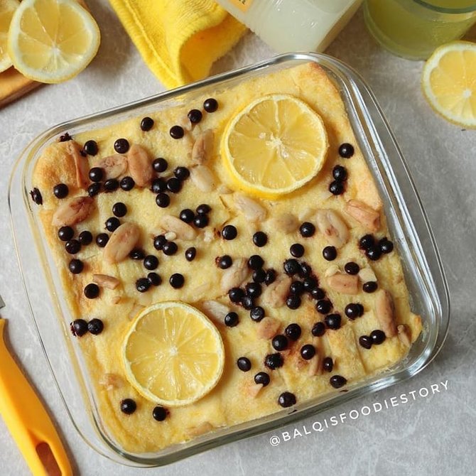 lemon bread puding