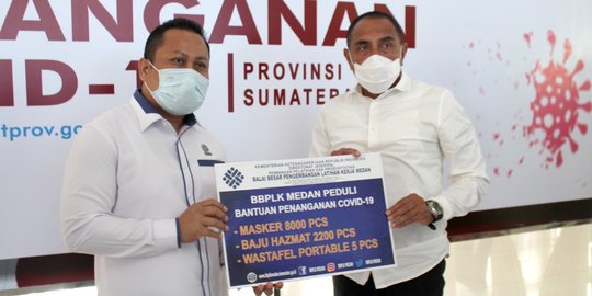 Gubernur Sumatera Utara Terima Bantuan APD Covid-19 dari BBPLK Medan