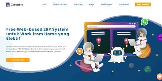 Startup Indonesia Rilis Clickwork, Platform ERP untuk Dukung Bisnis saat WFH