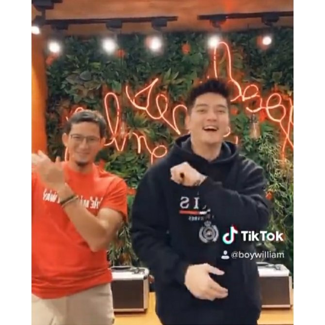 boy william dan sandiaga uno main tiktok