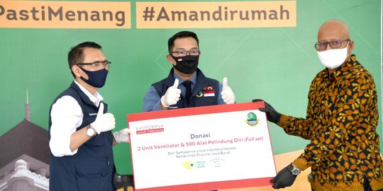 Ridwan Kamil, Khofifah dan Risma Dapat Bantuan Ventilator untuk Perangi Corona