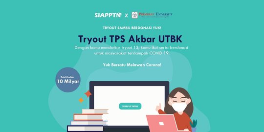 Sambil Berdonasi di Tryout Akbar UTBK SIAPPTN 2020