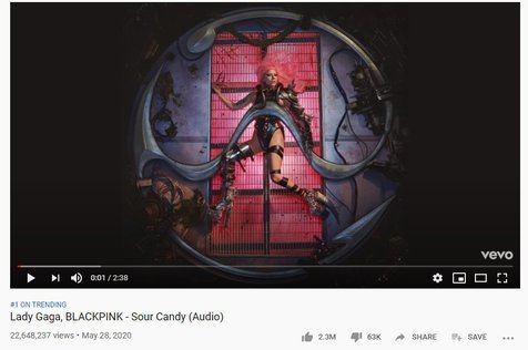 lagi trending di youtube ini 4 fakta single sour candy lady gaga ft blackpink