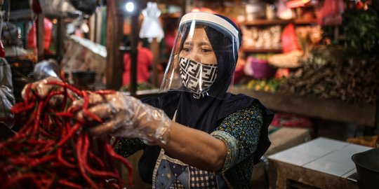 New Normal, Pedagang Pasar Wajib Pakai Face Shield hingga Sarung Tangan