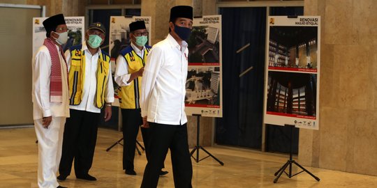 Presiden Joko Widodo Tinjau Renovasi Masjid Istiqlal