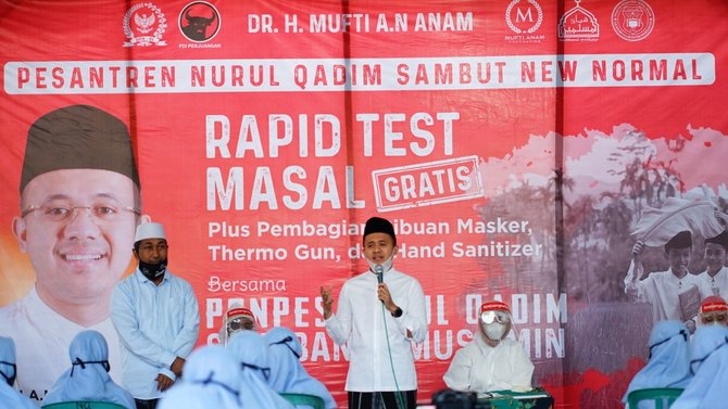 mufti anam fasilitasi pembelajaran new normal di pesantren