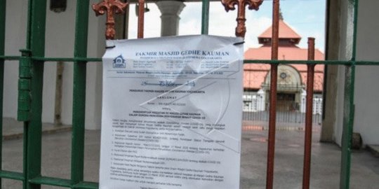 Masih Urus Surat Aman Covid-19, Masjid Gede Yogyakarta Belum Gelar Salat Jumat