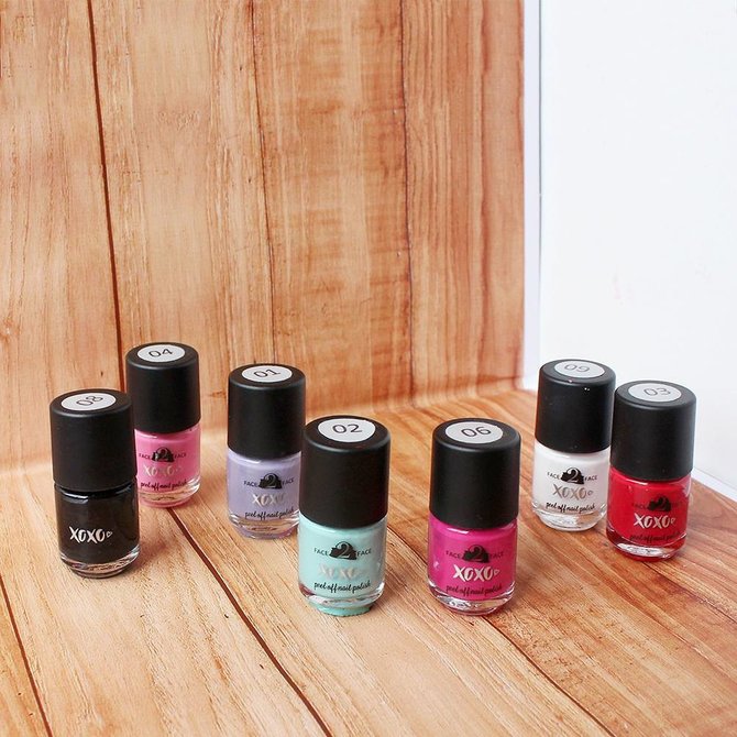face 2 face xoxo peel off nail polish