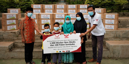 WLCI Bersama Wuling Sumbangkan Masker dan Paket Sembako ke Panti Asuhan