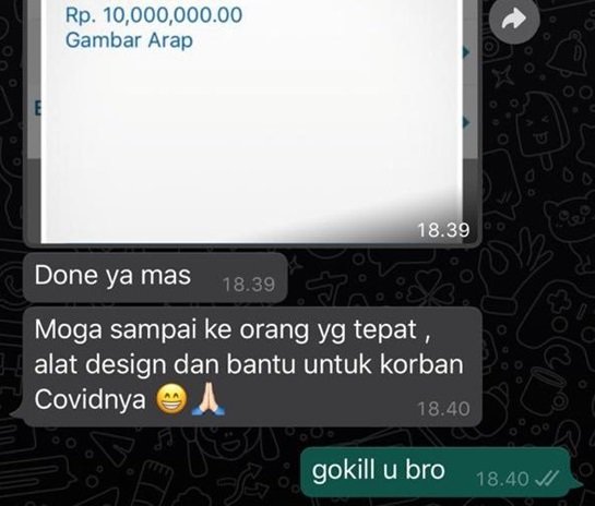coretan reza arap dibeli rp 10 juta