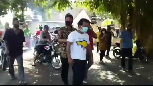 penyambutan pasien sembuh covid 19 di gunung kidul