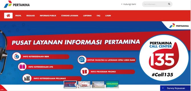 website pertamina