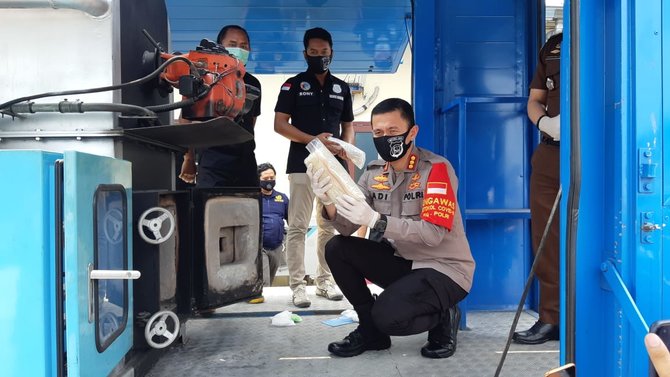 polresta bandara soetta musnahkan sabu