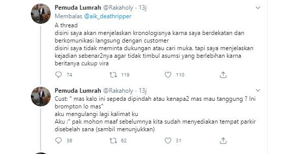 viral goweser bawa masuk sepeda ke kafe
