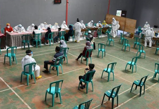 tes swab di desa samida