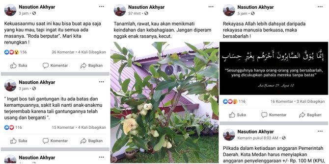 status facebook plt wali kota medan