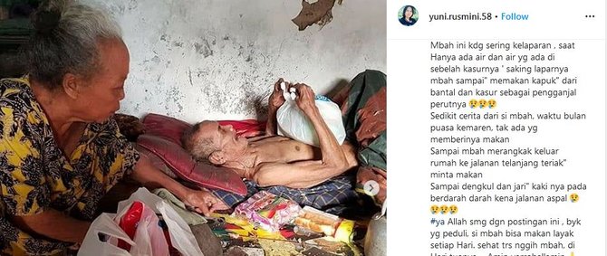 cek fakta tidak benar kakek di serang kelaparan hingga makan kapuk