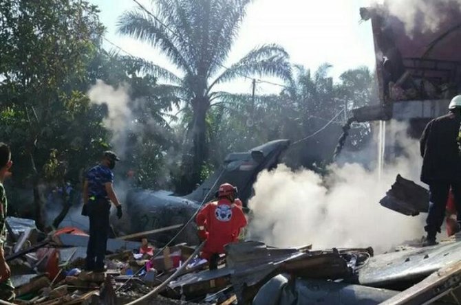 pesawat tni au jatuh di riau