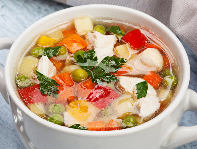 ilustrasi sup ayam