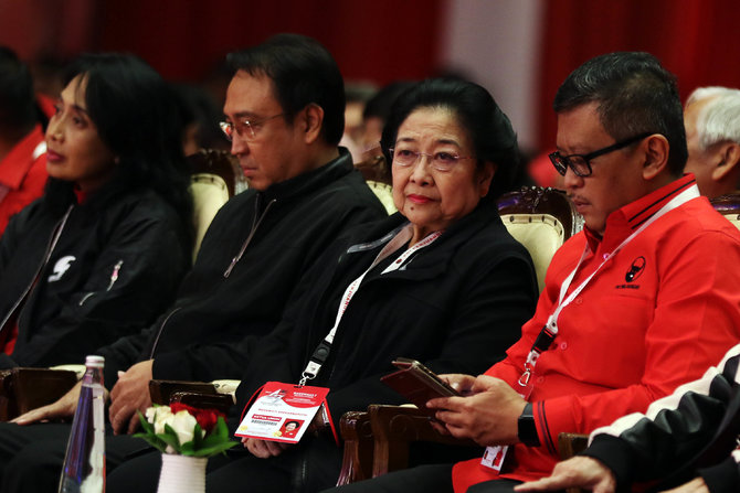 megawati di penutupan rakernas pdi perjuangan