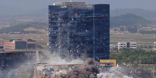 korea utara ledakkan kantor penghubung dua korea dekat perbatasan korea selatan