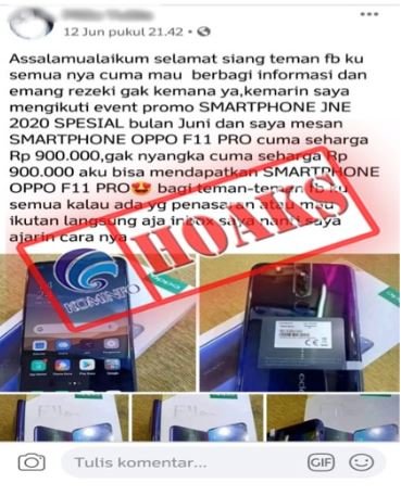 hoaks jne beri promo smartphone