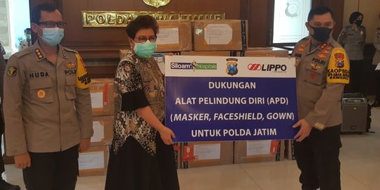 Lippo Karawaci Sumbang 20.000 Masker dan 1.000 Pelindung Muka ke Polda Jatim