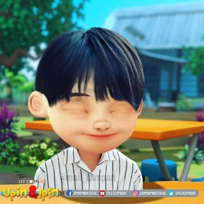 super gemesin ini 7 editan karakter upin ipin mirip seleb korea