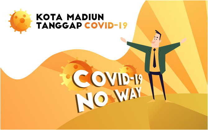 ilustrasi kota madiun dan covid 19