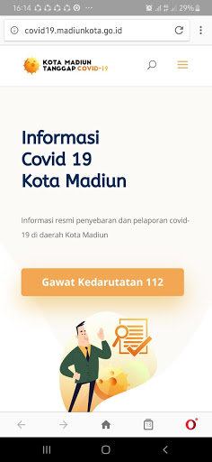 ilustrasi kota madiun dan covid 19