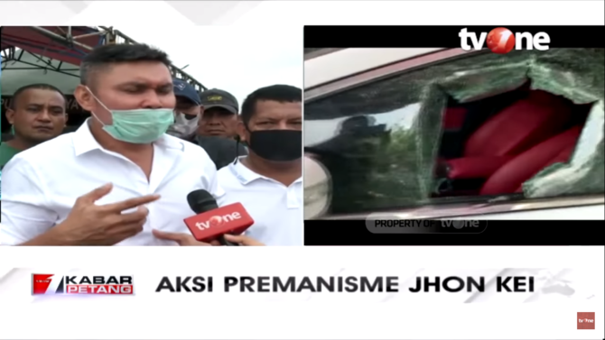 potret dalam rumah nus kei usai diserang kelompok john kei pecahan kaca berserakan