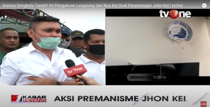 potret dalam rumah nus kei usai diserang kelompok john kei pecahan kaca berserakan