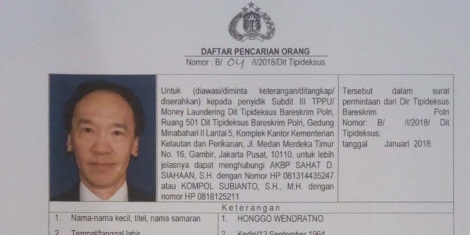Honggo Wendratno Divonis 16 Tahun Penjara