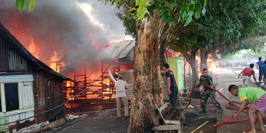 Kebakaran 9 Rumah di Ogan Ilir Diduga dari Penimbunan BBM, Pemilik dan Pegawai Kabur