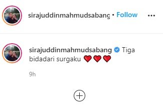 sirajuddin sebut tiga wanita ini bidadari surga