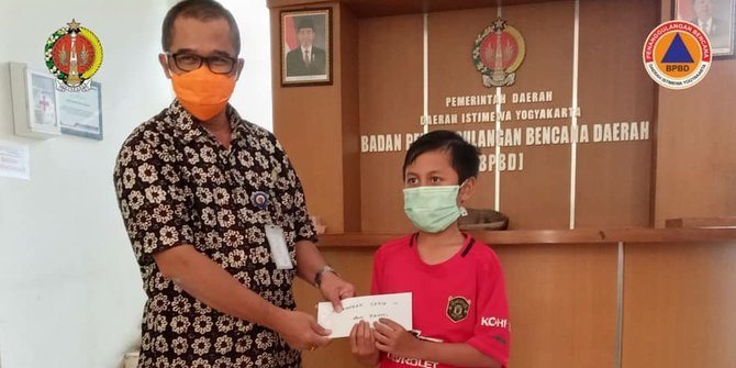 Bocah SD Sumbang Rp 5 Juta untuk Penanganan Covid-19 di Yogyakarta